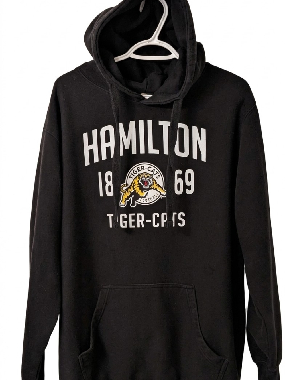 Hamilton Tiger-Cats Retro CFL Black Pullover Hoodie Sweatshirt Ticats Tiger Cats